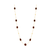 18k Yellow Gold Long Lente Necklace With Garnet