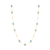 Sky Blue Topaz Oval Long Necklace in 18k Yellow Gold