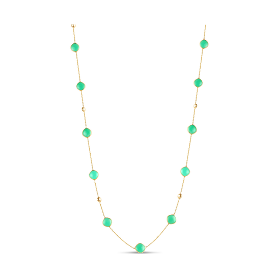 Crysophrase Long Necklace in 18k Yellow Gold