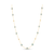 Aquamarine Smooth Oval Long Necklace In 18k Yellow Gold