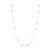 Rainbow Moonstone Smooth Oval Long Necklace In 18k Yellow Gold