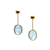 Amethyst Smooth Oval Earring In 18K Yellow Gold