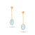 Tresor Collection - Amethyst Smooth Oval Earring In 18K Yellow Gold