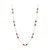 Blue Sapphire & Rainbow Moonstone Necklace In 18K Yellow Gold