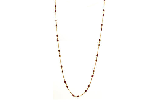18Kt Yellow Gold Necklace With Ruby