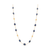 Blue Sapphire with gold lente accent Necklace In 18K Yellow Gold
