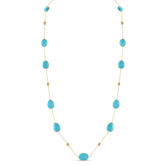 Turquoise Necklace in 18k Yellow Gold