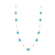 Tresor Collection - Gemstone Long Station Necklace In 18k Yellow Gold Turquoise