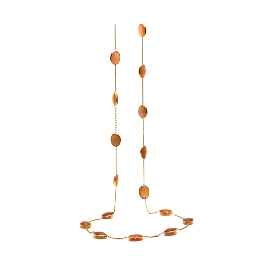 Tresor Collection - Moonstone Long Necklace In 18K Yellow Gold