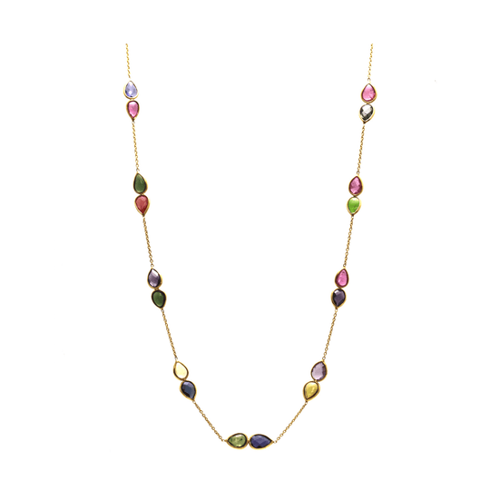 Tresor Collection - Multicolor Tourmaline Necklace In 18K Yellow Gold