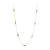 Rainbow Moonstone & Blue Sapphire Necklace In 18k Yellow Gold