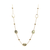 Pearl Flat Oval Long Necklace in 18k Yellow Gold