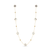 Pearl Flat Square Long Necklace in 18k Yellow Gold