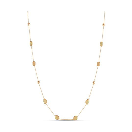 Tresor Collection - Ethiopian Opal Long Necklace in 18k YG