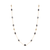 Blue Sapphire Long Station Necklace in 19k YG