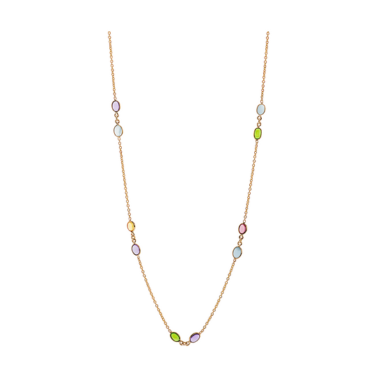 Tresor Collection - Multicolor Tourmaline Necklace in 18k Yellow Gold