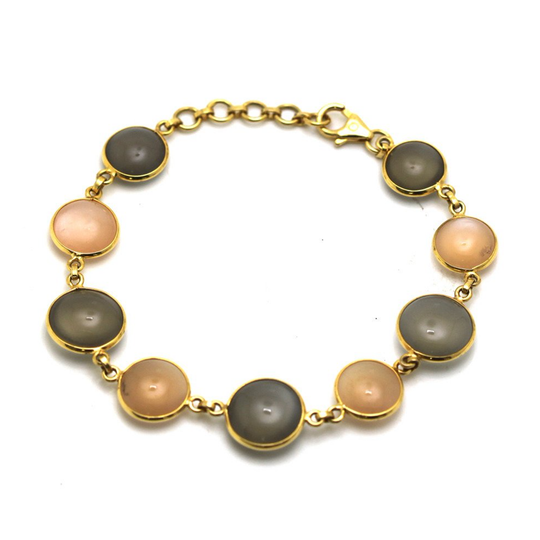 Tresor Collection - Milky Moonstone Bracelet in 18k YG