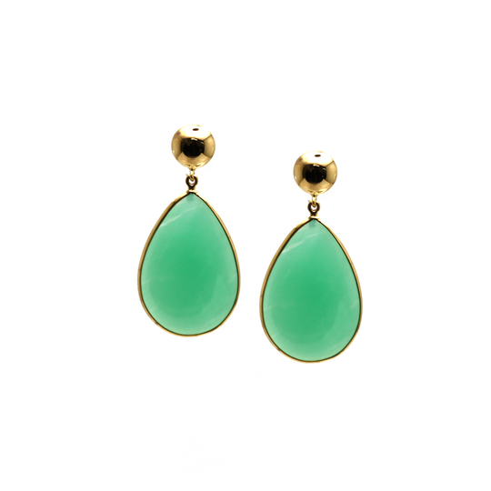 18Kt Yellow Gold Earring With Chrysopharse