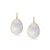 Tresor Collection - Gemstone Unshaped Earring In 18K Yellow Gold Milky Moonstone