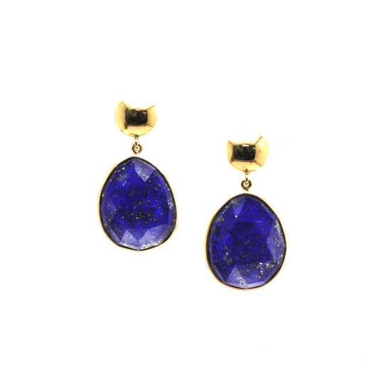Lapis Earring in 18k Yellow Gold