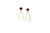 Ruby & White Moonstone Earring in 18K Yellow Gold