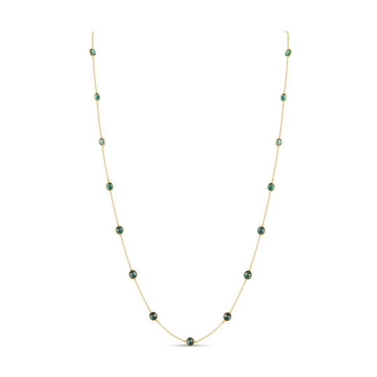 Tresor Collection - Emerald Rounds Necklace in 18k Yellow Gold