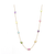 Multicolor Stones Oval Necklace in 18k Yellow Gold
