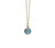 Aquamarine Simple Round Pendant In 18K Yellow Gold