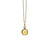 Citrine Simple Round Pendant In 18K Yellow Gold