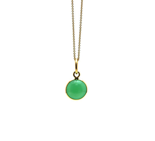 Crysophrase Simple Round Pendant In 18K Yellow Gold