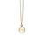 Rainbow Moonstone Simple Round Pendant In 18K Yellow Gold