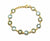 Blue Topaz Round & Green Amethyst Round Bracelet in 18k YG