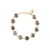 Aquamarine Smooth Round Bracelet In 18K Yellow Gold