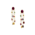 Multicolor Tourmaline Earring in 18k Yellow Gold