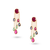 Tresor Collection - Emerald, Ruby and Sapphire Rainbow Earrings in 18k Yellow Gold Multicolor Tourmaline