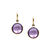 Gemstone Simple Round Dangle Earring In 18K Yellow Gold
