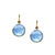 Gemstone Simple Round Dangle Earring In 18K Yellow Gold