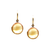 Gemstone Simple Round Dangle Earring In 18K Yellow Gold