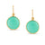 Crysophrase Simple Round Dangle Earring In 18K Yellow Gold