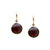 Gemstone Simple Round Dangle Earring In 18K Yellow Gold