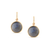 Labradorite Simple Round Dangle Earring In 18K Yellow Gold