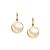 Gemstone Simple Round Dangle Earring In 18K Yellow Gold