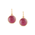 Gemstone Simple Round Dangle Earring In 18K Yellow Gold