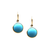 Gemstone Simple Round Dangle Earring In 18K Yellow Gold