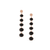 Black Spinel Unshape Dangle Earring In 18K Yellow Gold