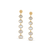 White Moonstone Unshape Dangle Earring In 18K Yellow Gold