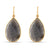 Labradorite Pear Shaped Earring In 18K Yellow Gold