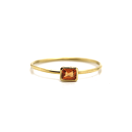 Tresor Collection - Orange Sapphire Ring in 18k Orange Sapphire