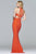 7728 Jersey Jewel Neck Evening Dress with Side Cut-Outs
