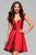 7860 Short Sweetheart Cocktail Dress with  Overskirt